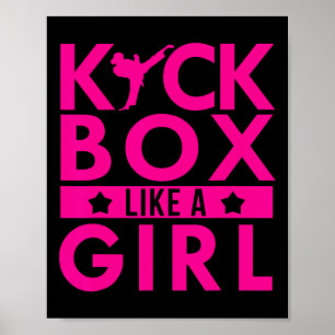 Affiche Arts martiaux de kickboxing comme une fille Karaté
