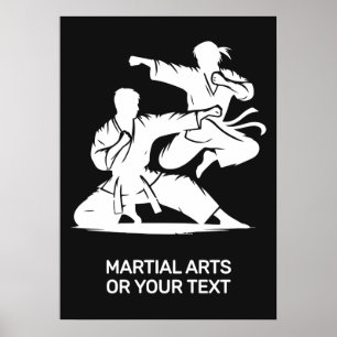 Affiche Arts martiaux de texte et de couleur personnalisés