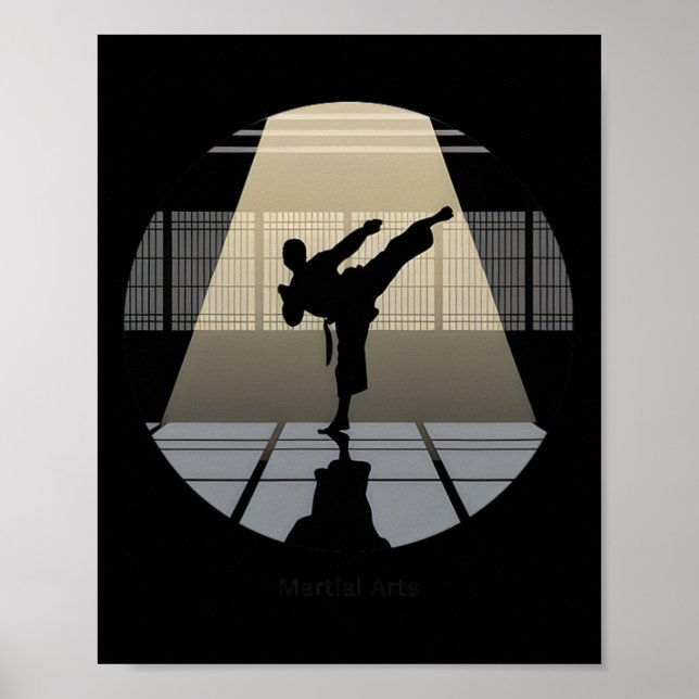 Affiche Arts Martiaux - Discipline Et Force Karate Tâche (Devant)