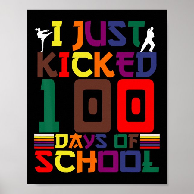 Affiche Arts Martiaux Je Viens De Lancer 100 Jours D'École (Devant)
