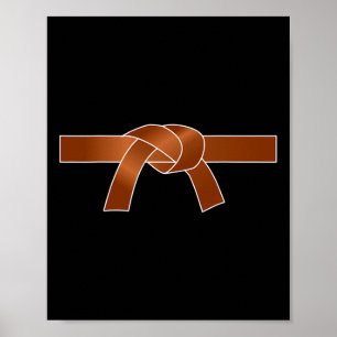 Affiche Arts martiaux Karate Ceinture Brown Cadeau