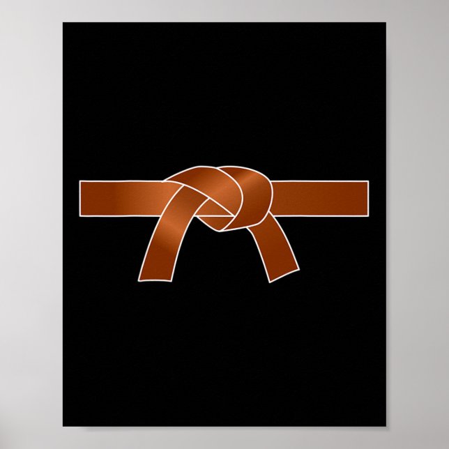 Affiche Arts martiaux Karate Ceinture Brown Cadeau (Devant)