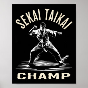 Affiche Arts martiaux Karate Fan - Design artistique dynam