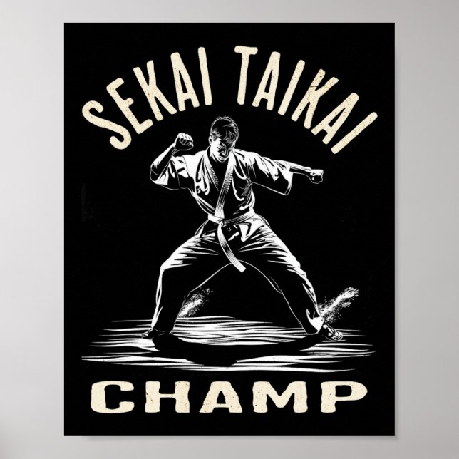 Affiche Arts martiaux Karate Fan - Design artistique dynam (Devant)