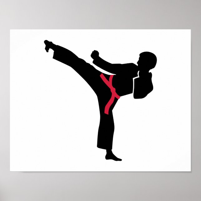 Affiche Arts martiaux Karate kick (Devant)