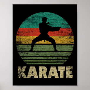 Affiche Arts martiaux mixtes rétro - Karate Mixed martial