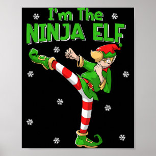 Affiche Arts martiaux Ninja Elf Karaté Taekwondo MMA