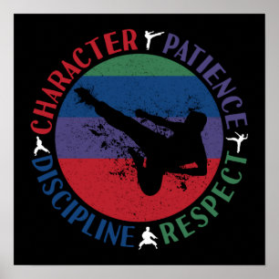 Affiche Arts martiaux - Valeurs fondamentales du karaté