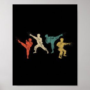 Affiche Arts Martiaux vintages Enfants Et Adultes Karate S