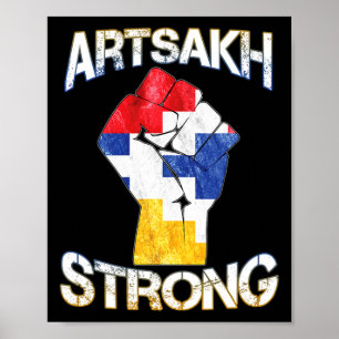 Affiche Artsakh Forte défense Artsakh Arménie Manifestatio