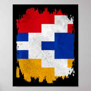 Affiche Artsakh Forte défense Artsakh Arménie Manifestatio