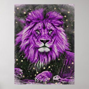 Affiche *~* Artsy + Abstrait Art celestial LION AP23