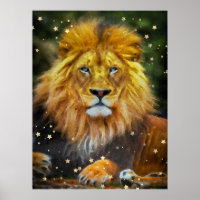 *~* Artsy AP23 Aquarelle céleste artistique LION