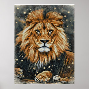 Affiche *~* Artsy AP23 Artistic Celestial LION BOLD Postc