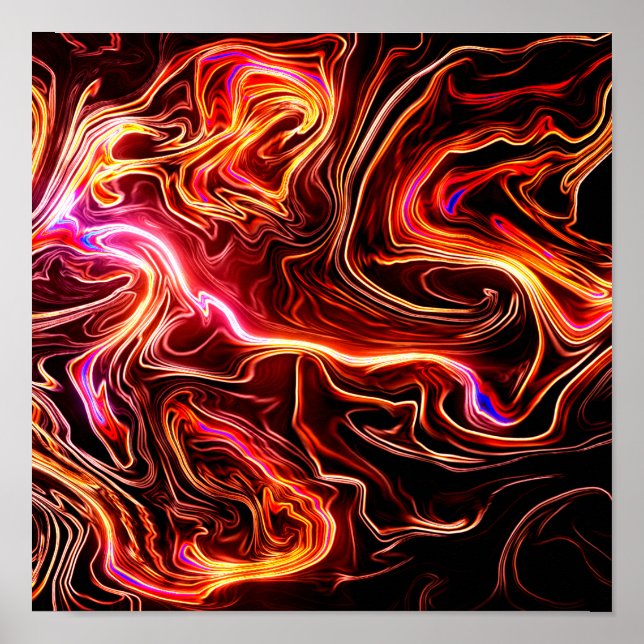 Affiche Artsy Swirls Design (Devant)