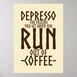 Affiche Artwork de café Lover Depresso
