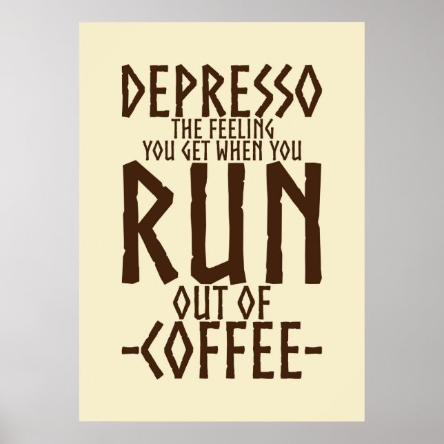 Affiche Artwork de café Lover Depresso (Devant)