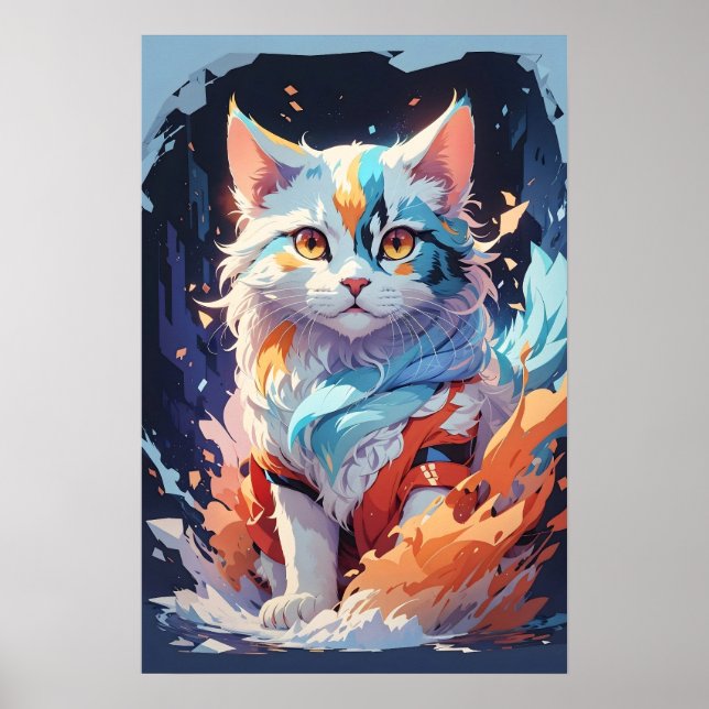 Affiche Artwork de chats Imaginaires en cristal (Devant)