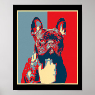 Affiche Artwork Frenchie - Vintage Silhouette French Bulle