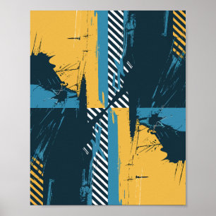 Affiche Artwork géométrique de Grunge Abstrait