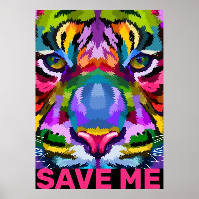 Affiche Arty Tiger Sauvez-Moi (Devant)
