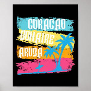 Affiche Aruba Bonaire Curacao Vacances Caraïbes S