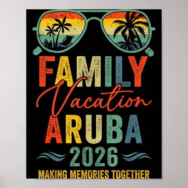 Affiche Aruba Vacation 2026 Matching Family Group Summer  (Devant)