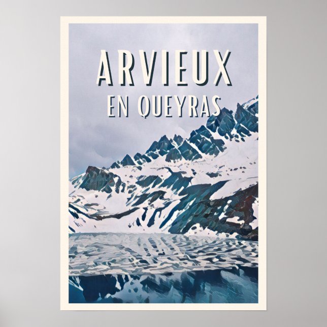 Affiche Arvieux en Queyras Station de ski (Devant)