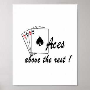 Affiche As au-dessus du reste blanc