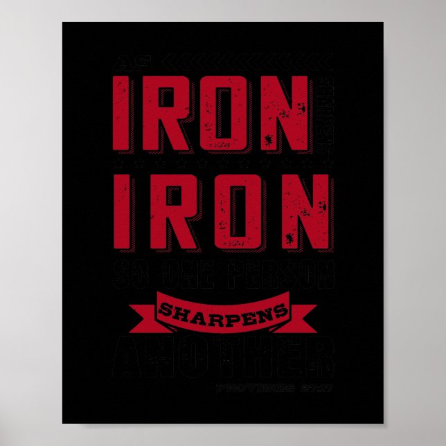Affiche As Iron Sharpens Iron, So One Person Sharpens (Devant)