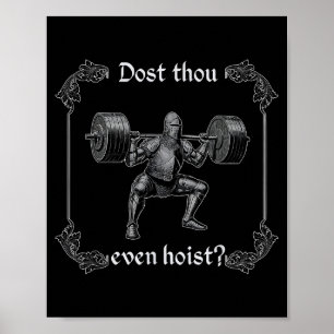 Affiche As-Tu Même Hisser _ Mème de Gym Drôle, Gym Médiéva