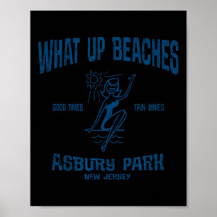 Affiche Asbury Park New Jersey Nj Funny Plages Vintages Te