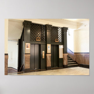 Affiche Ascenseur Cage