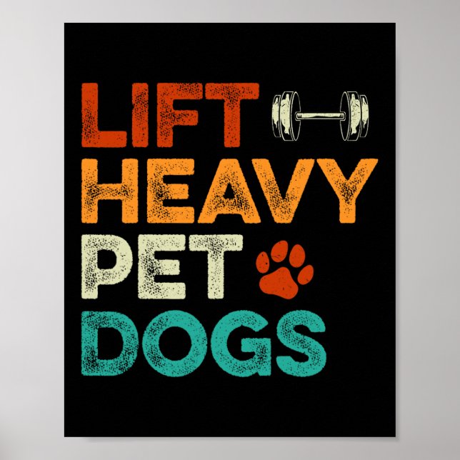 Affiche Ascenseur Chiens De Animaux Lourds Gym Entraînemen (Devant)