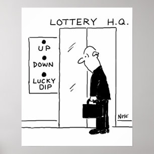 Affiche Ascenseur dans un dessin animé du siège de la lote