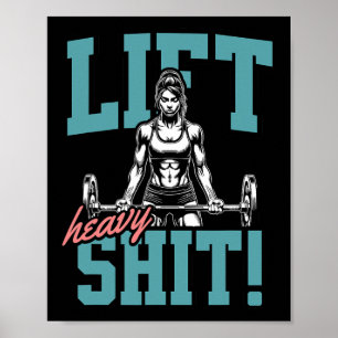 Affiche Ascenseur Lourd 2 Drôle Gym entraînement Tee Power