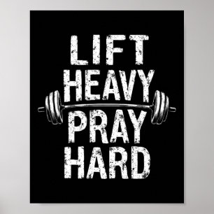 Affiche Ascenseur Lourd Prière Dur Jésus Gym Laideur Deadl