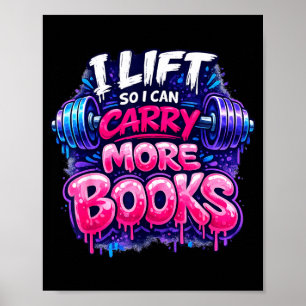 Affiche Ascenseur peut transporter plus de livres drôle ci