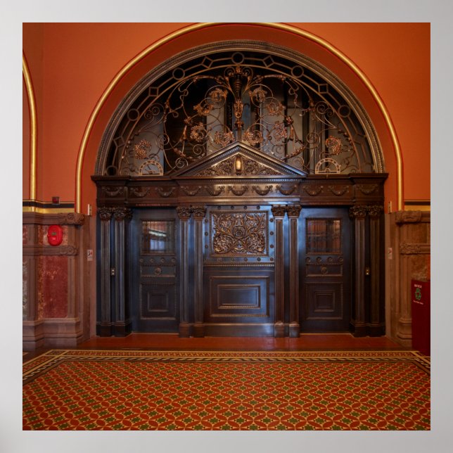 Affiche Ascenseur vintage (Devant)