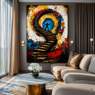 Affiche Ascension de l'Esprit – Surréalisme expressionnist