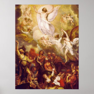 Affiche Ascension du Christ avec les anges