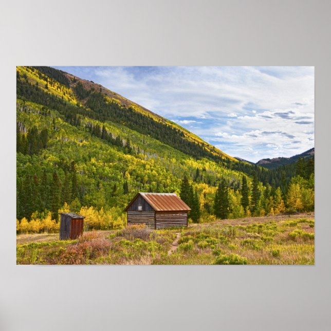 Affiche Ashcroft, cabane de la ville fantôme du Colorado (Devant)