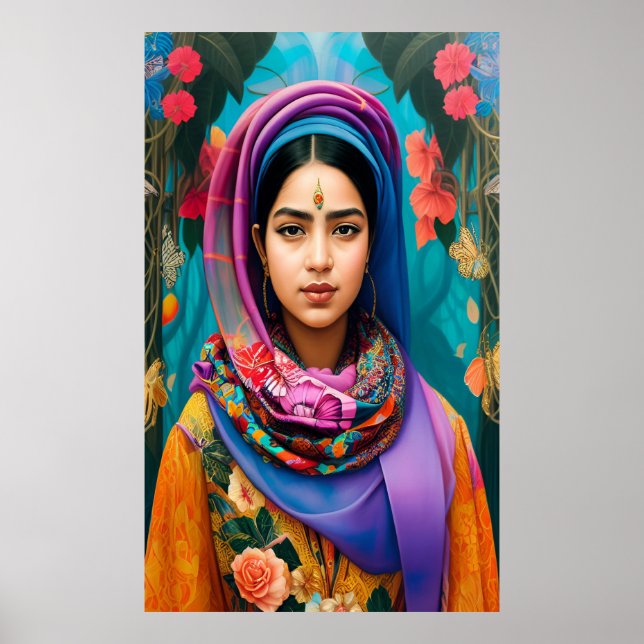Affiche Asian princess with hijab (Devant)