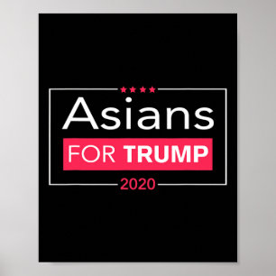 Affiche Asiatiques Pour Trump Républicains Américains Patr