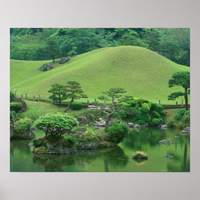 Affiche Asie, Japon, Kumamoto, Suizenji Koen (Devant)