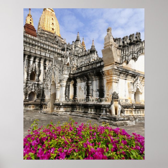 Affiche Asie, Myanmar (Birmanie), Bagan (Pagan). L'Ananda (Devant)