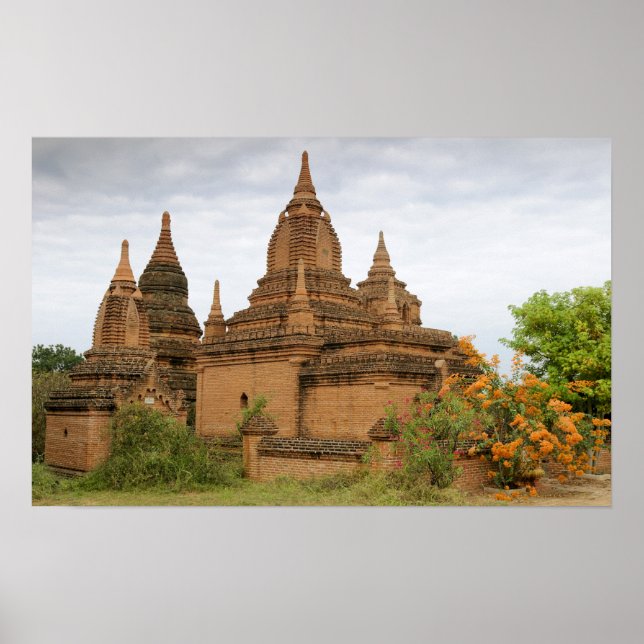 Affiche Asie, Myanmar (Birmanie), Bagan Pagan). Varié (Devant)