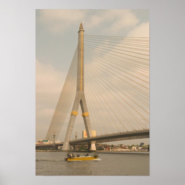Affiche Asie, Thaïlande, Bangkok, pont sur Chao (Devant)