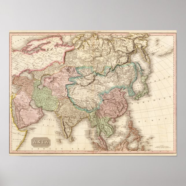 Affiche AsieCarte panoramiqueAsie 3 (Devant)