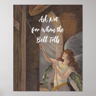 Affiche Ask Not for Whom the Bell Tolls Idiom + Angel